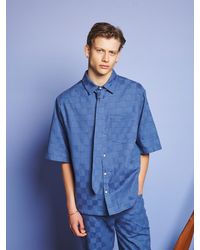 Sister Jane - Cabin Embossed Denim Boxy Shirt - Lyst