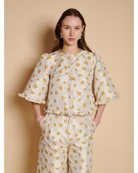 Sister Jane - Mora Jacquard Ruffle Top - Lyst