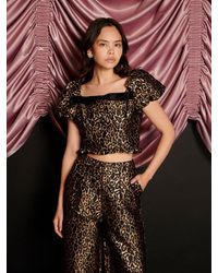 Sister Jane - Cherie Leopard Jacquard Top - Lyst