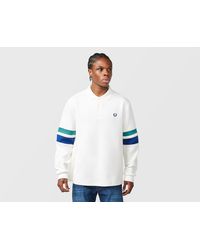 Fred Perry - Tipped Sleeve Collared Sweatshirt - Lyst