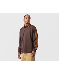 adidas Originals - 3-Stripes Rugby Long Sleeve Polo Shirt - Lyst