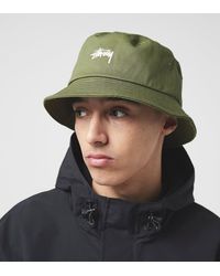 Stussy Stock Logo Bucket Hat - Verde