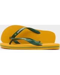 Havaianas - Brasil Logo Flip Flops - Lyst