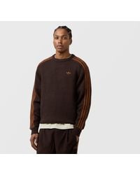 adidas Originals - 3-Stripes Knit Crew Sweatshirt - Lyst