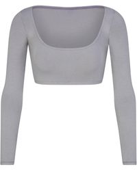 Skims - Super Cropped Long Sleeve - Lyst
