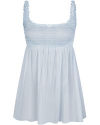 Skims - Smocked Mini Slip Dress - Lyst