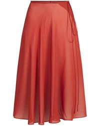 Skims - Tie Side Midi Skirt - Lyst