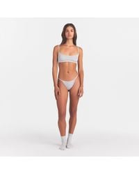 Skims - Pointelle Lace String Thong - Lyst