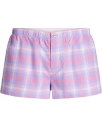 Skims - Flannel Sleep Cheeky Boxer - Lyst
