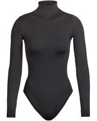Skims - Essential Mock Neck Long Sleeve Bodysuit - Lyst