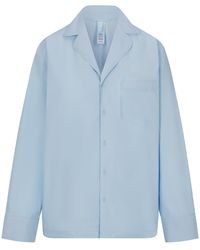 Skims - Cotton Poplin Sleep Button Up Shirt - Lyst