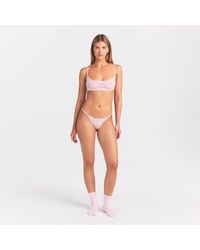 Skims - Pointelle Lace String Thong - Lyst