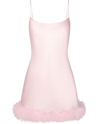 Skims - Feather Trim Mini Dress - Lyst