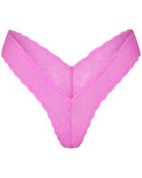 Skims - Lace Micro Dipped Thong - Lyst