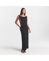 Skims Cut Out Long Dress in Brown | Lyst Skims Cut Out Long Dress in Brown | Lyst
