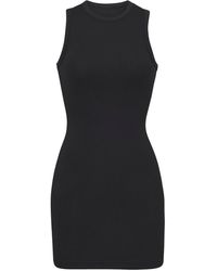Skims Cotton Rib Tank Dress in Bone (White) - Lyst