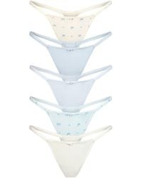 Skims - Picot String Thong 5-Pack - Lyst