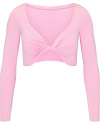Skims - Long Sleeve Cropped Top - Lyst