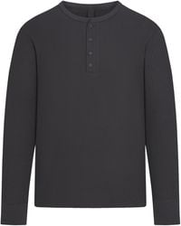 Skims - Textured Waffle Henley Shirts - Lyst