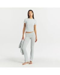 Skims - Cotton Jersey Foldover Pant - Lyst