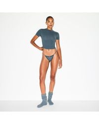 Skims - Pointelle Lace String Thong - Lyst