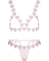 Skims - Open Cup Bralette And Thong Set - Lyst