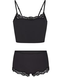 Skims - Cropped Cami Top And Boy Short Set - Lyst