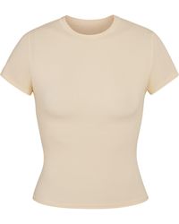 Skims Fits Everybody Long Sleeve T-shirt in Brown - Lyst