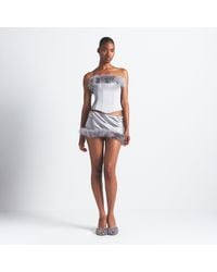 Skims - Feather Trim Low Rise Mini Skirt - Lyst