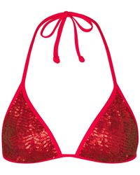 Skims - Sequin Triangle Bikini Top - Lyst