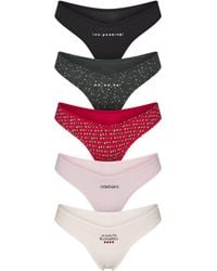Skims - Cotton Jersey Dipped Thong 5-Pack - Lyst