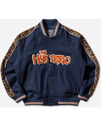 Hysteric Glamour - Men S Bloody Hysteric Patch Stadium Jacket Blue - Lyst