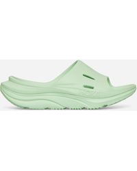 Hoka One One - Ora Recovery Slides Lime Glow - Lyst