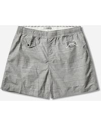 C.P. Company - Men S Flatt Nylon Striped Swim Shorts Gunmetal - Lyst