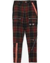 Undercover - Men S Harris Tweed Wool Zip Pants Bordaux - Lyst