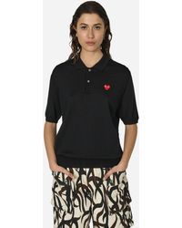 COMME DES GARÇONS PLAY - Red Heart Polo Sweater - Lyst