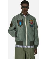 Sacai - Gonz Nylon Twill Bomber Jacket Khaki - Lyst