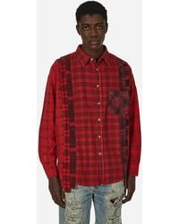 Needles - 7 Cuts Flannel Wide Shirt Over Dye - Lyst