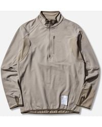Satisfy - Men S Fuzzfleece Half‐zip Sweatshirt Rock Ridge - Lyst