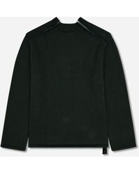 Oamc Peacemaker - S Shoulder Zip Knit Sweater Dark - Lyst