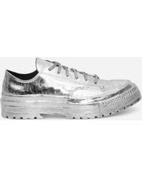 Converse - Chuck 70 National Leather Limited Edition Sneakers Silver Foil - Lyst