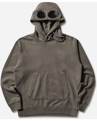C.P. Company - Slam Jam Diagonal Fleece Brushed goggle Hoodie - Lyst