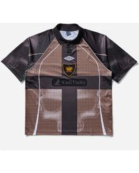 Umbro - Men S Cult Unity Check Polo Beige / Black - Lyst