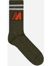 Automobili Amos - Aa Logo Socks Army - Lyst