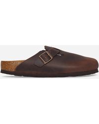 Birkenstock - Boston Oiled Leather Sandals Habana - Lyst