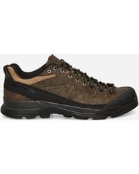 Salomon - X-alp Low Distressed Leather Sneakers Dark Earth / Black / Deep Lichen Green - Lyst