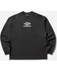 Umbro - Men S Og Logo Longsleeve T-shirt Washed Black - Lyst