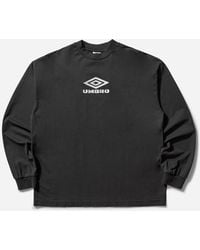 Umbro - Men S Og Logo Longsleeve T-shirt Washed Black - Lyst