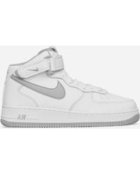 Nike - Air Force 1 Mid "white/grey" Shoes - Lyst