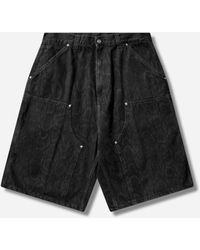 Carhartt - Men S Og Double Knee Shorts Snake Camo / Black (heavy Stone Wash) - Lyst